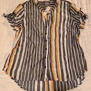 Striped New York & Company Blouse